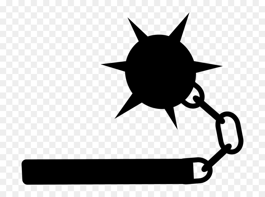 The Morning Star Is Any Of Several Medieval Club Like - Cartoon Flail, HD Png Download - medieval png