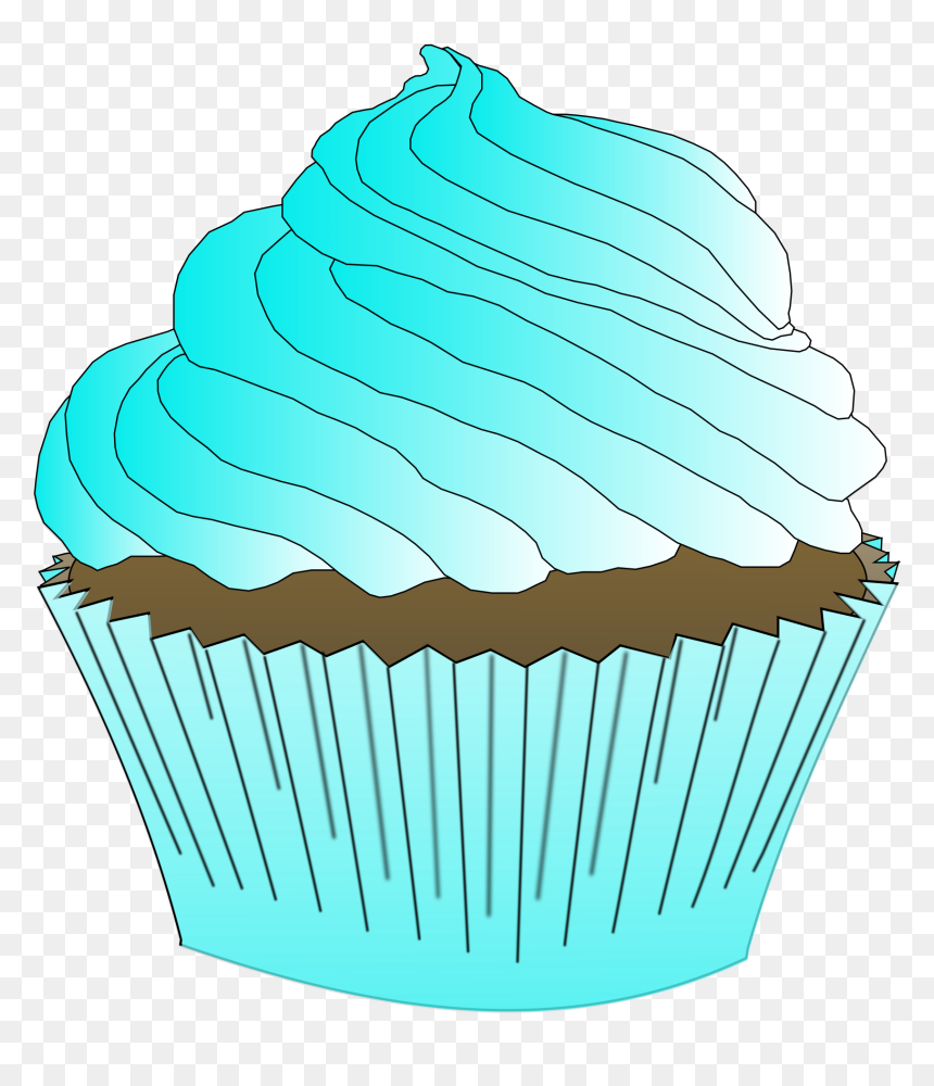 Chocolate Teal Cupcake Clip Arts - Cupcake Clipart Transparent Background Cupcake Png, Png Download - cup cake png