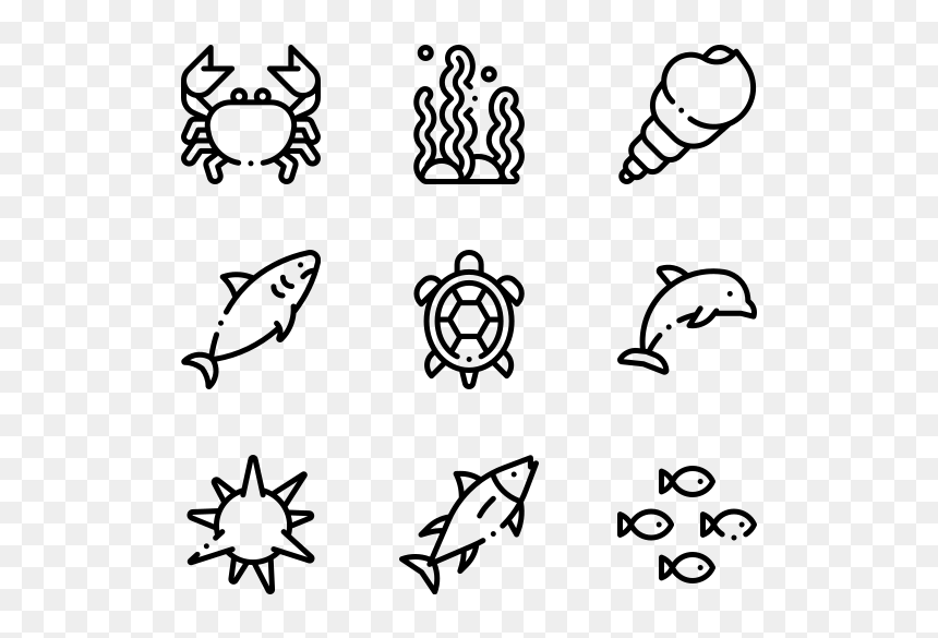 Spiritual Icons, HD Png Download - sea life png
