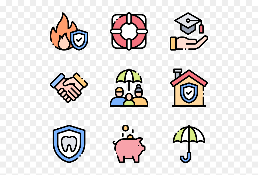Kawaii Icon Transparent Png, Png Download - insurance icon png