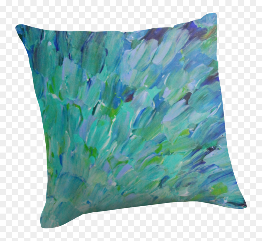 Ocean Themes, Peacock Feathers, Throw Pillows, Teal,, HD Png Download - peacock feathers png