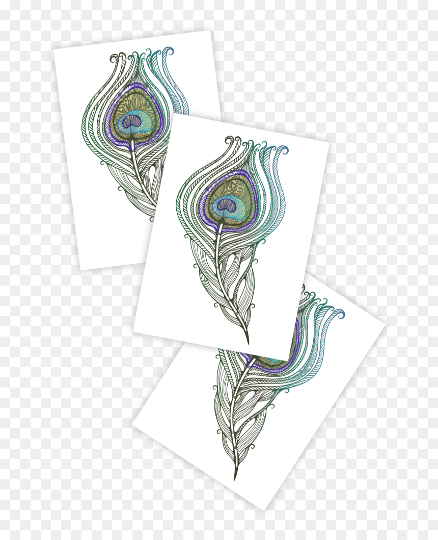 Transparent Peacock Feather Clipart - Motif, HD Png Download - peacock feathers png