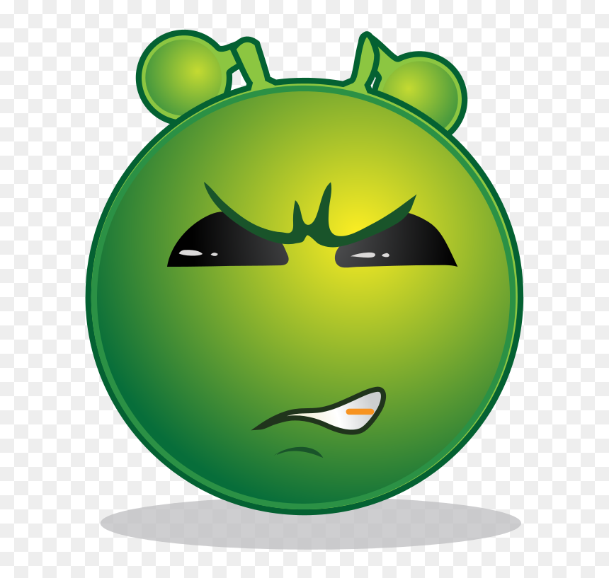 Emojis Determinado Clipart , Png Download - Smiley Green Alien, Transparent Png - worried emoji png