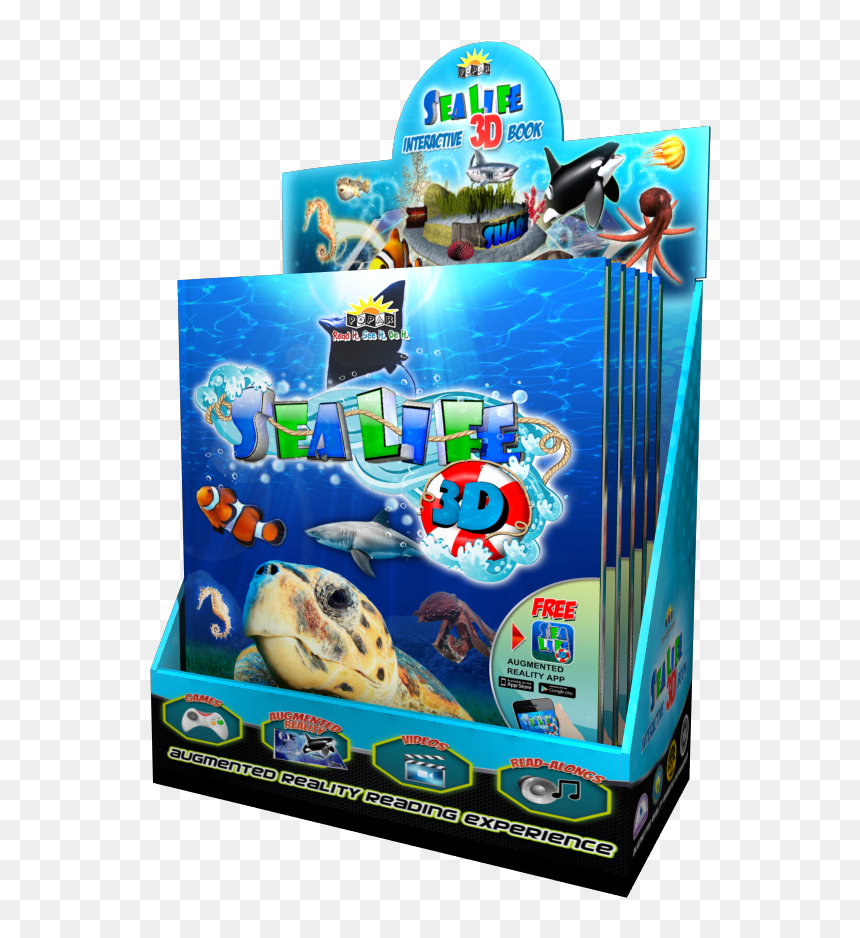 3d Sea Life Book - Airplane, HD Png Download - sea life png