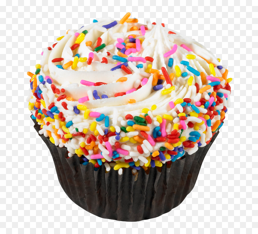 Cup Cake With Sprinkles, HD Png Download - cup cake png