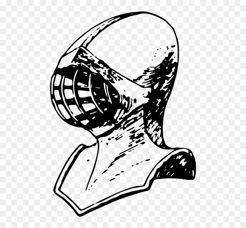 Knights Helmet Drawing, HD Png Download - medieval helmet png