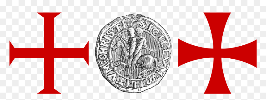 Seal And Cross Of The Knights Templar - Coin, HD Png Download - templar cross png
