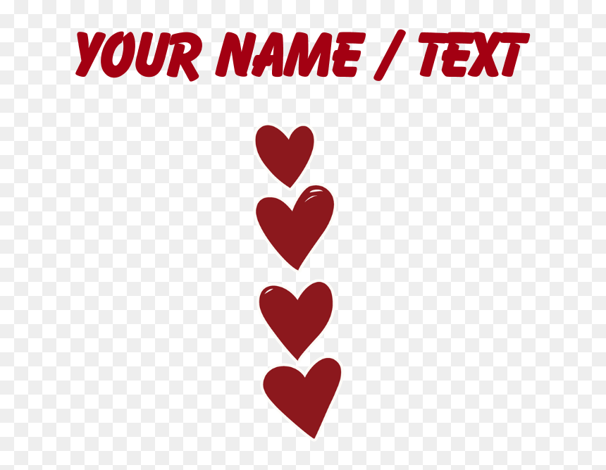 Custom Vertical Red Hearts Classic Thong - Heart, HD Png Download - red hearts png