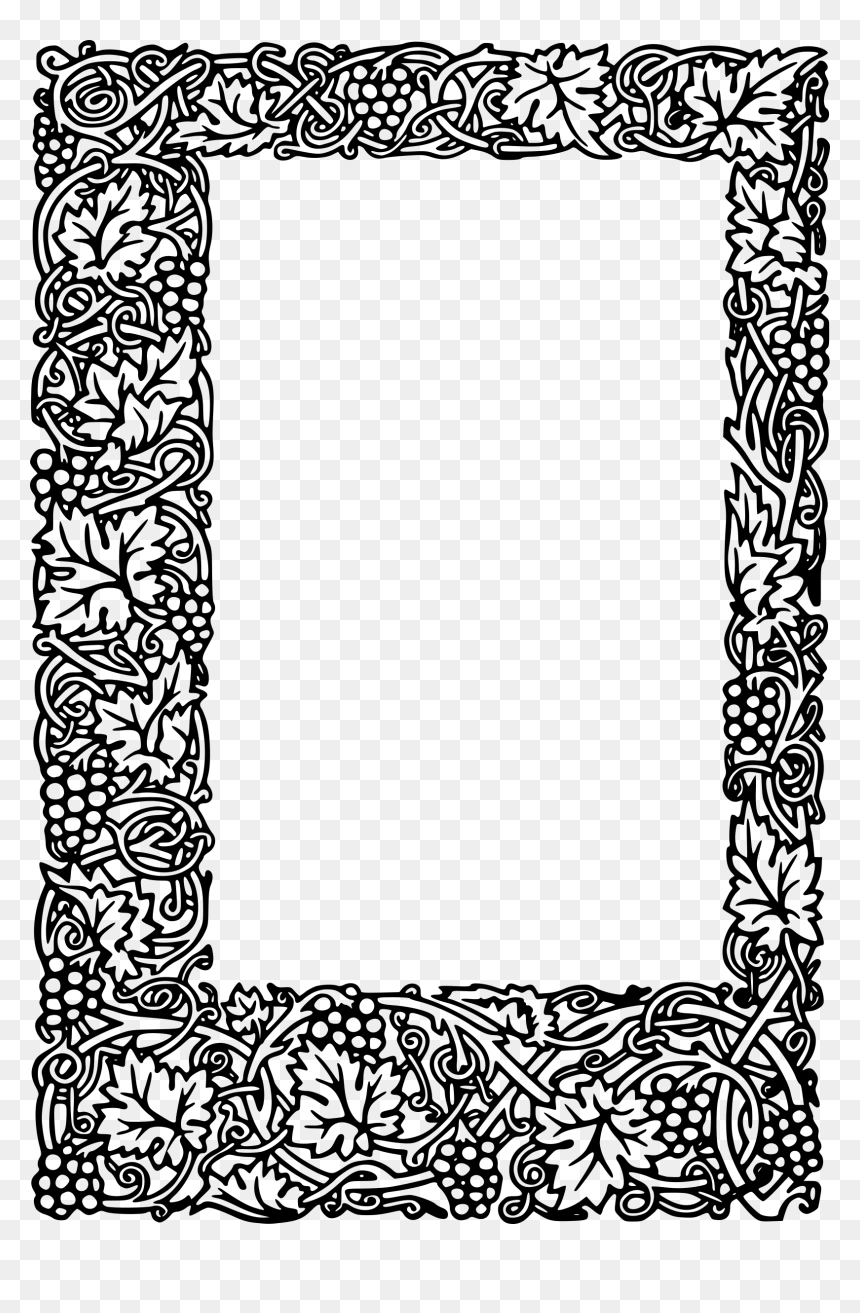 Grapevine Frame Clip Arts - William Morris Border Designs, HD Png Download - grapevine png