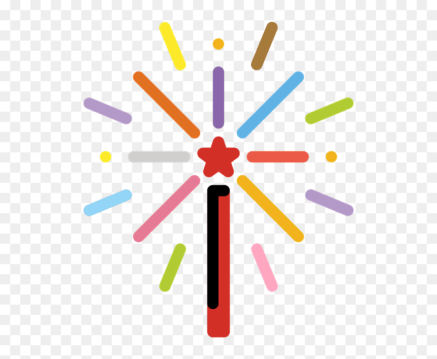 Fireworks Emoji Clipart - Coquelicot, HD Png Download - fireworks .png