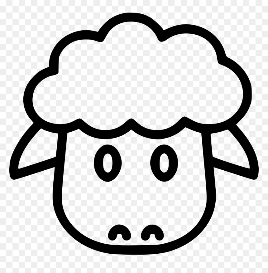Sheep Face Icon , Png Download - Sheep Faces Clip Art, Transparent Png - face icon png
