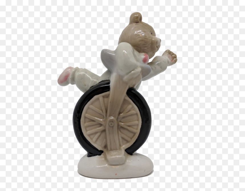 Porcelain Bear On A Unicycle - Figurine, HD Png Download - unicycle png
