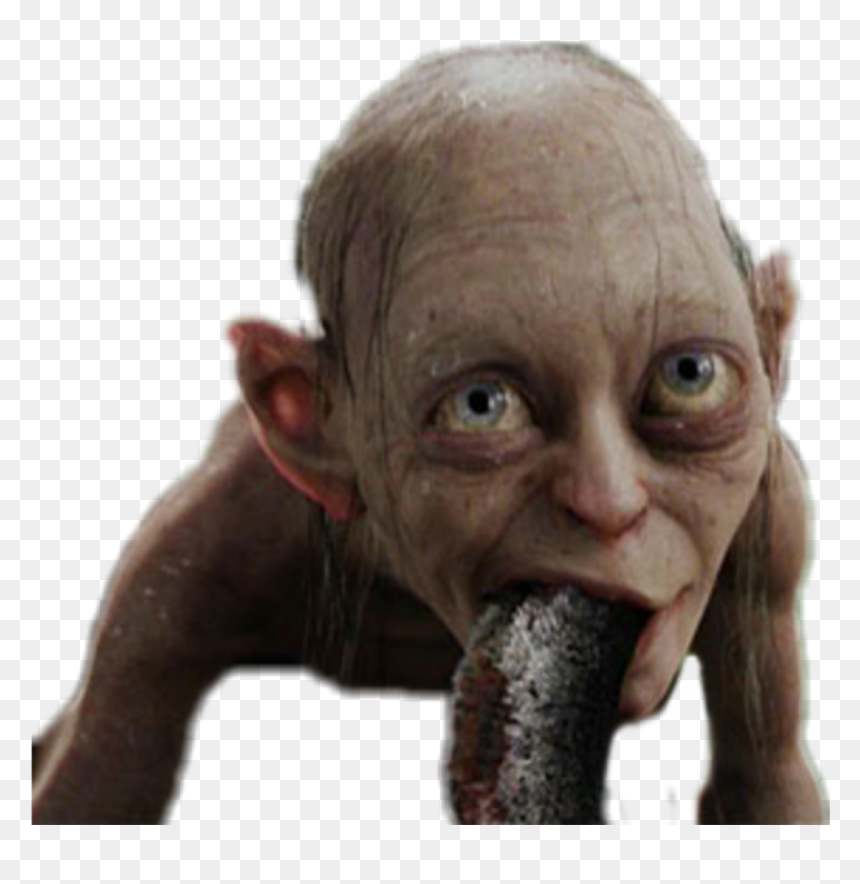 Sticker Other Gollum Smeagol Poisson Lotr Lsda Seigneur - Golem Lord Of The Rings, HD Png Download - gollum png
