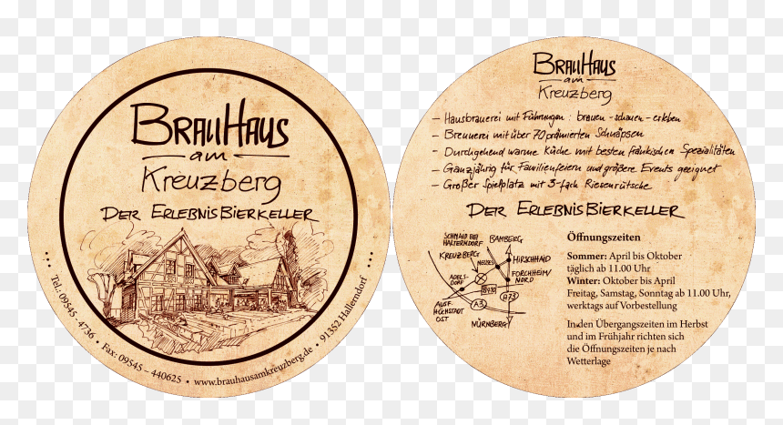Bierdeckel Brauhaus Kreuzberg - Bullseye Target, HD Png Download - fax png