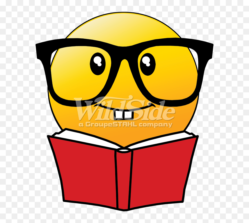 Emoji Reading Book With Glasses - Emoji Book, HD Png Download - glasses emoji png