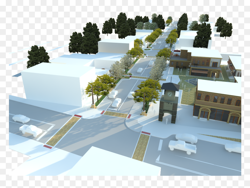 Elizabeth Main Street Master Plan - Roof, HD Png Download - street tree png