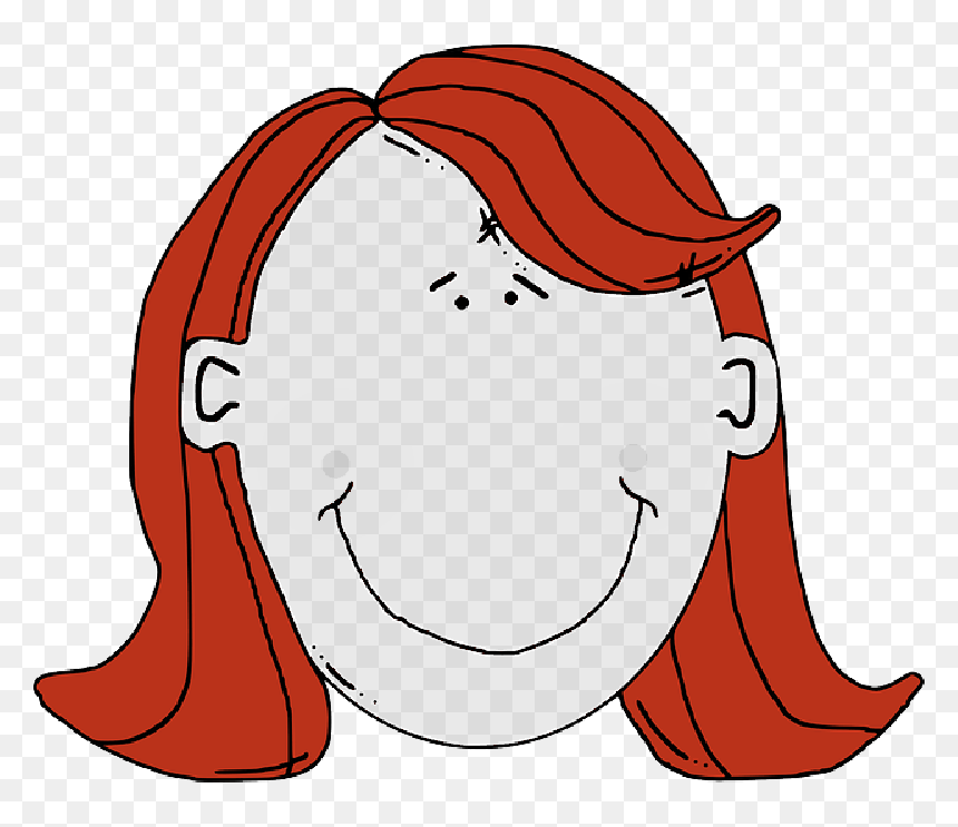 Head, Eyes, Red, Black, Brown, Green, Outline, People - Red Hair Clip Art, HD Png Download - red circle outline png