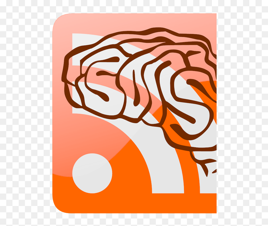 Brain Clip Art, HD Png Download - rss icon png