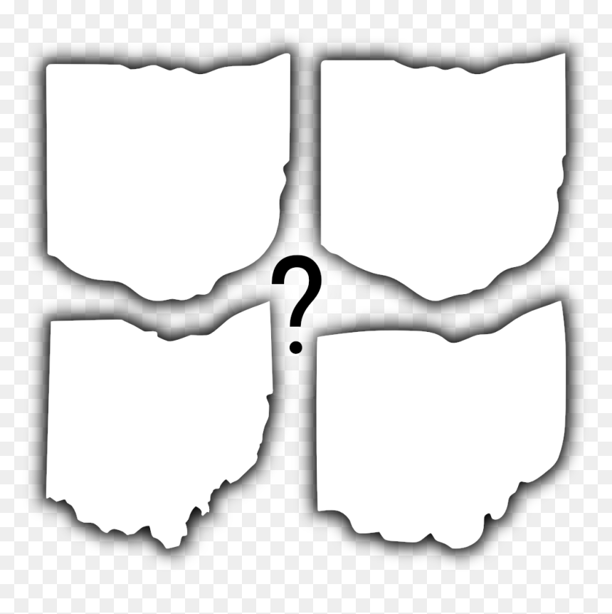Ohio Shape Png Picture Black And White Library - Shape Of Ohio, Transparent Png - white shape png