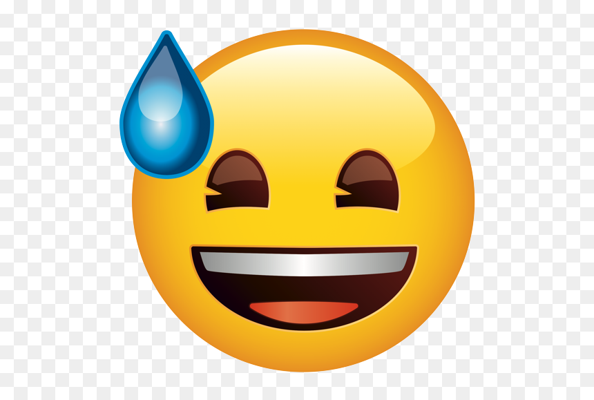 Emoji Faces, HD Png Download - sweat emoji png