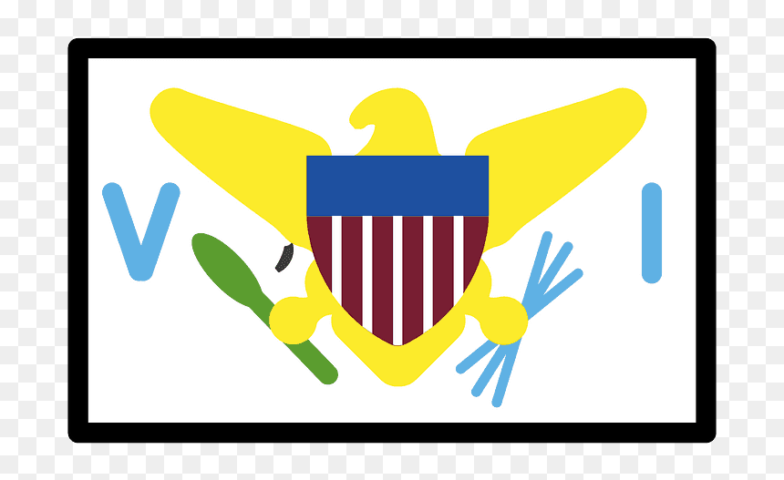 Virgin Islands Flag Emoji Clipart - Emblem, HD Png Download - american flag emoji png