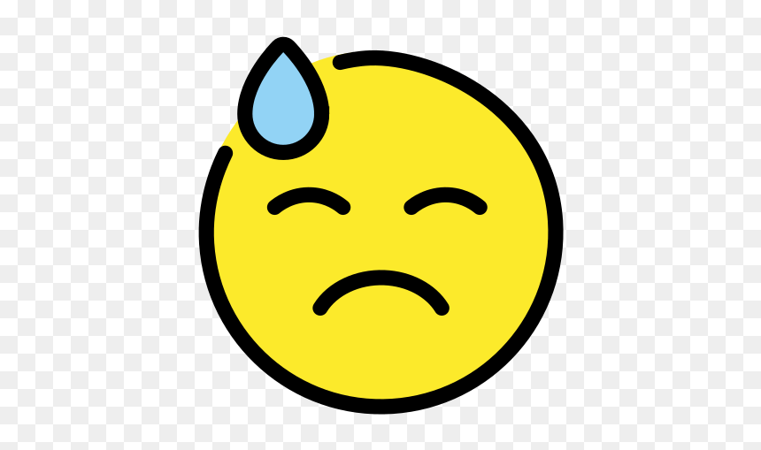 Smiley, HD Png Download - sweat emoji png