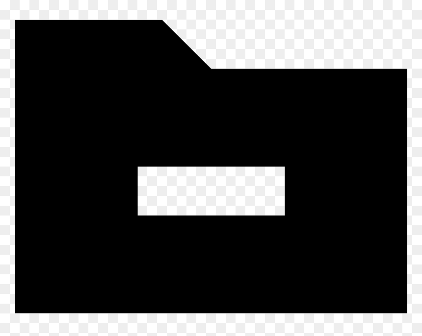 Simpleicons Interface Folder Black Shape With A Minus - Symmetry, HD Png Download - minus png