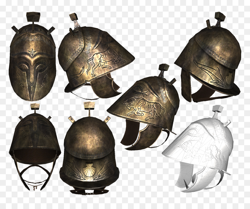 Helmet Type E - Roman Italo Corinthian Helmet, HD Png Download - skyrim helmet png