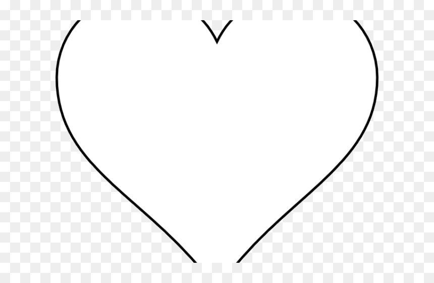 Shapes Clipart Black And White - Heart, HD Png Download - white shape png
