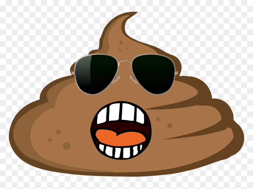 Pile Of Poo Emoji Feces Clip Art Gif Glasses - Poop Emoji With Sunglasses, HD Png Download - glasses emoji png