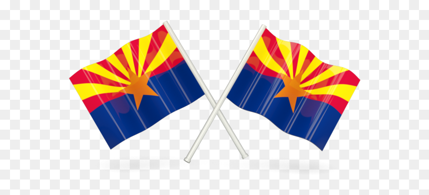 Two Wavy Flags - Flag, HD Png Download - arizona flag png