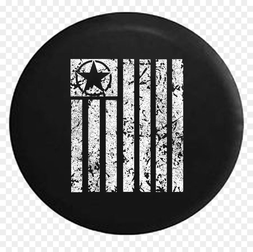 Tactical Military Star Vertical Freedom Flag Jeep Camper - Circle, HD Png Download - military star png