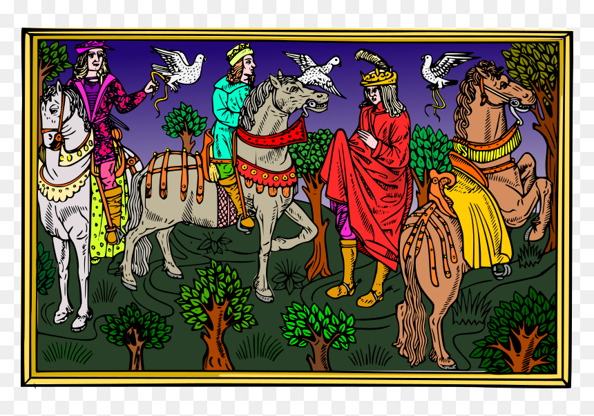 Die Legende Der Drei Lebenden Und Der Drei Toten - Cartoon, HD Png Download - die png