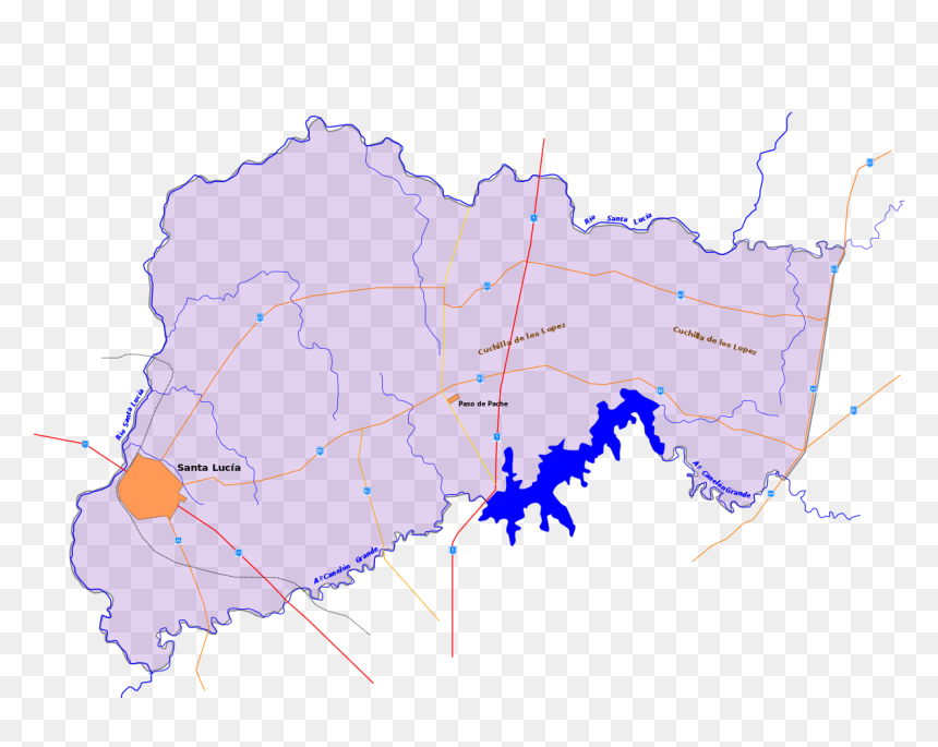 Mapa Del Municipio De Santa Lucia, HD Png Download - canelo png