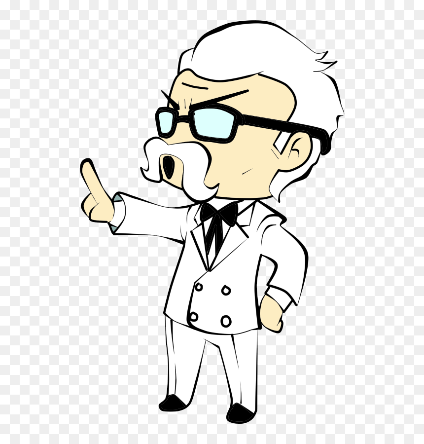 Chibi Colonel Sanders By Gushagashakun - Dividing Fractions Anchor Chart, HD Png Download - colonel sanders png