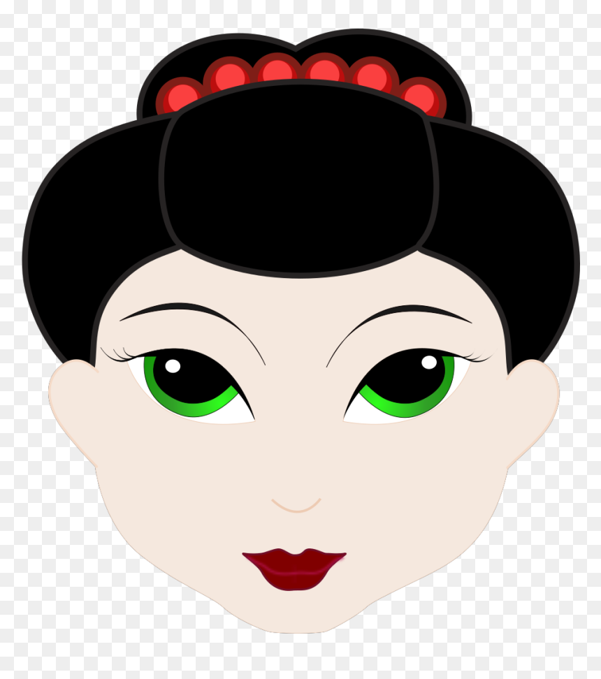 Chinese Woman Face Clipart, HD Png Download - eyelashes clipart png