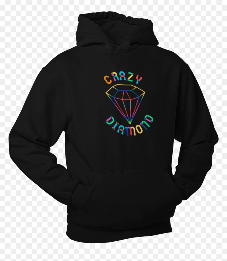 Crazy Diamond ~ Unisex Fleece Pullover Hoodie ~ Black - Coronavirus Shirts, HD Png Download - crazy diamond png