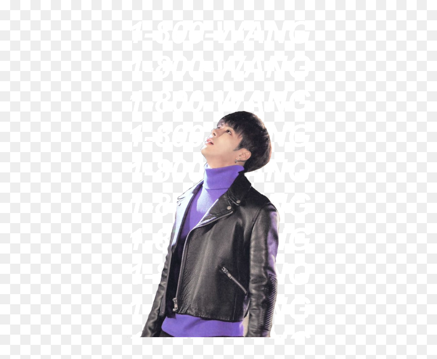 Got7 Jackson Wang Transparent 

like Or Reblog If U - Leather Jacket, HD Png Download - got7 mark png