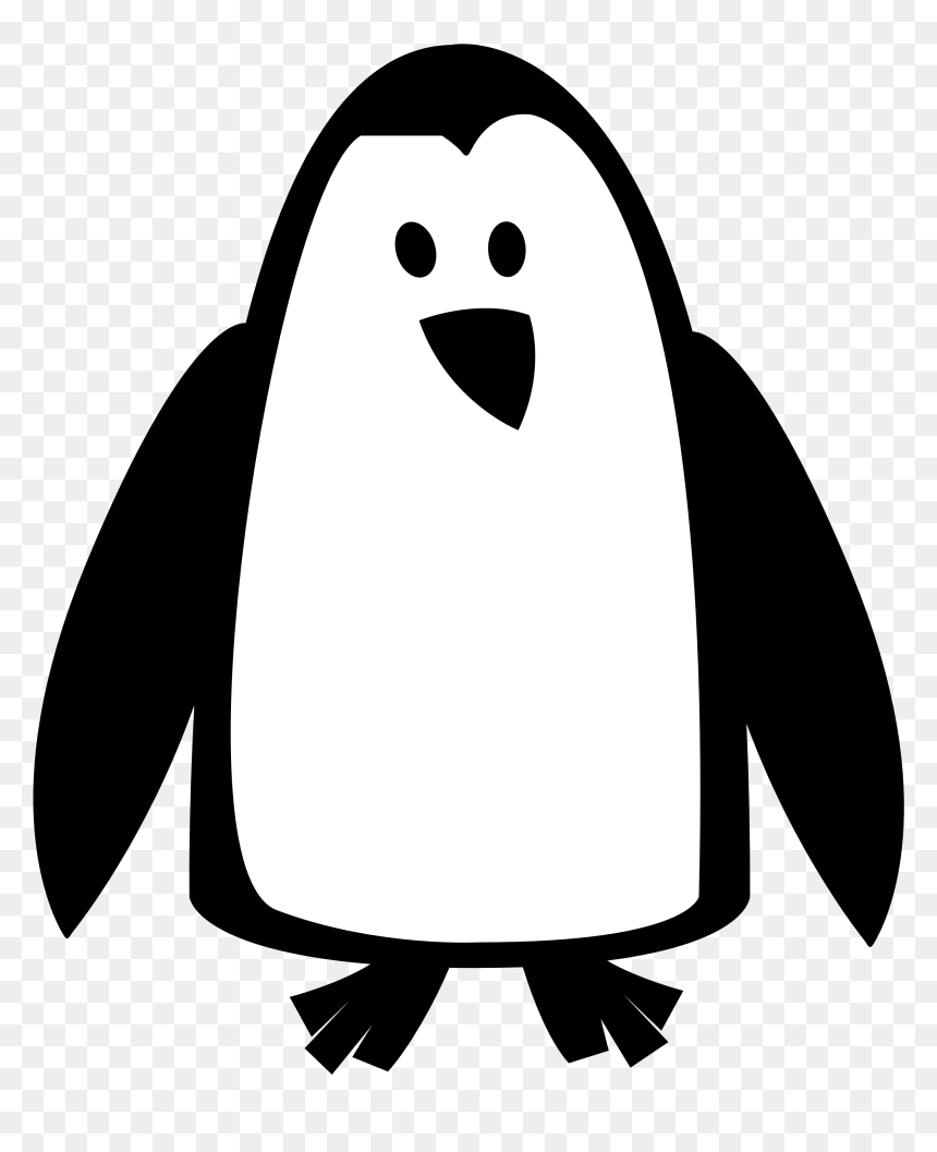 Penguin Clip Art - Penguins Black And White, HD Png Download - penguins png