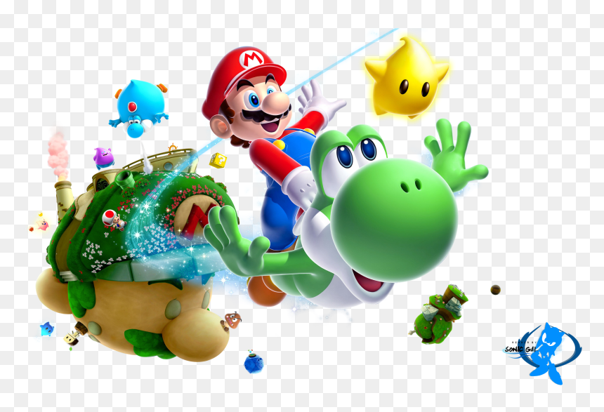 Transparent Sonic Background Png - Super Mario Galaxy Render, Png Download - super mario 64 png