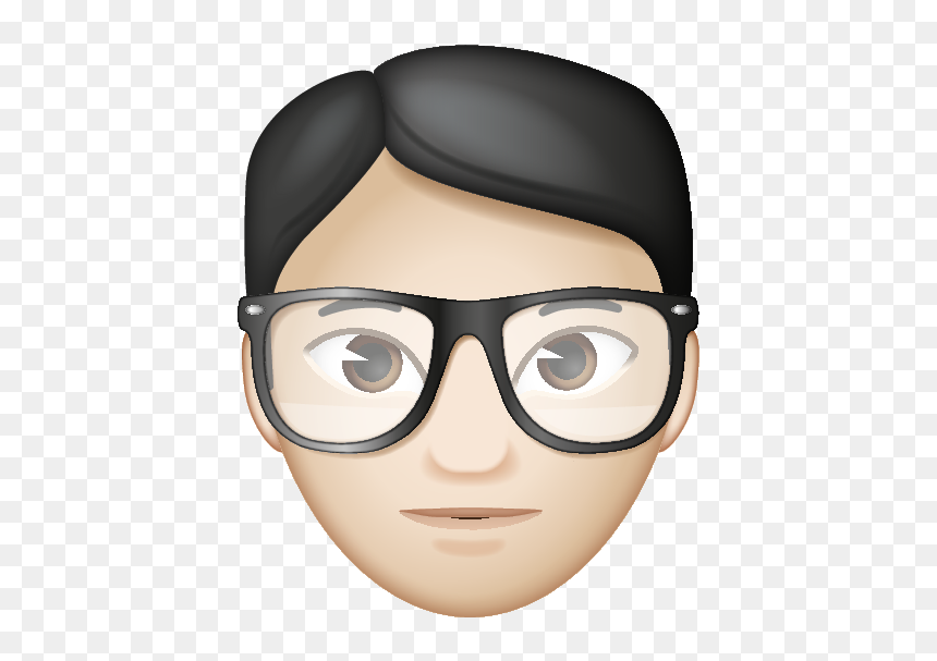 Person With Glasses Emoji, HD Png Download - glasses emoji png
