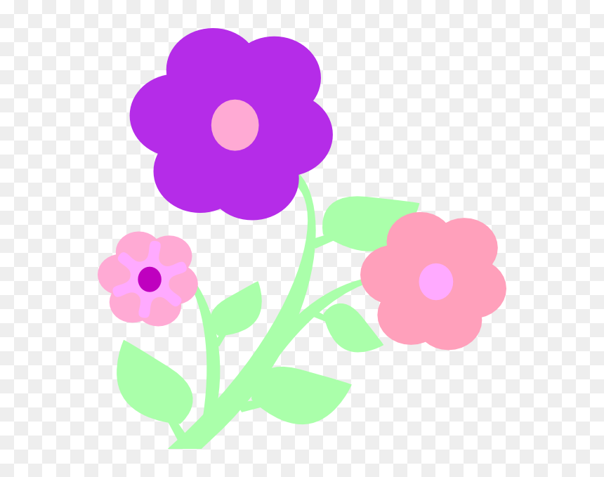 Pastel Flowers Clip Art - Pastel Flowers Clipart, HD Png Download - flower clip art png