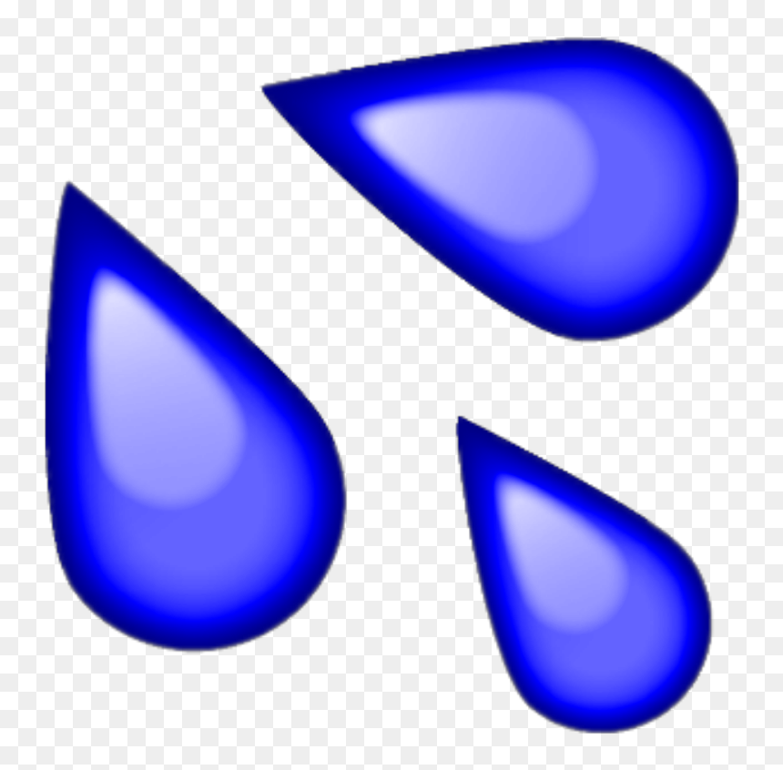 #blue #water #sweat #emoji #blueemoji #bluemojis - Water Drops Emoji Png, Transparent Png - sweat emoji png