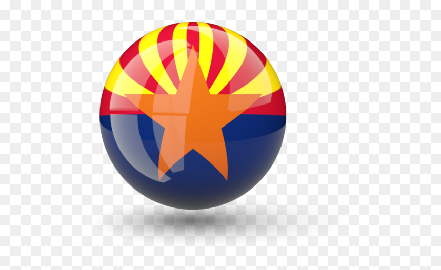 Download Flag Icon Of Arizona - Sphere, HD Png Download - arizona flag png