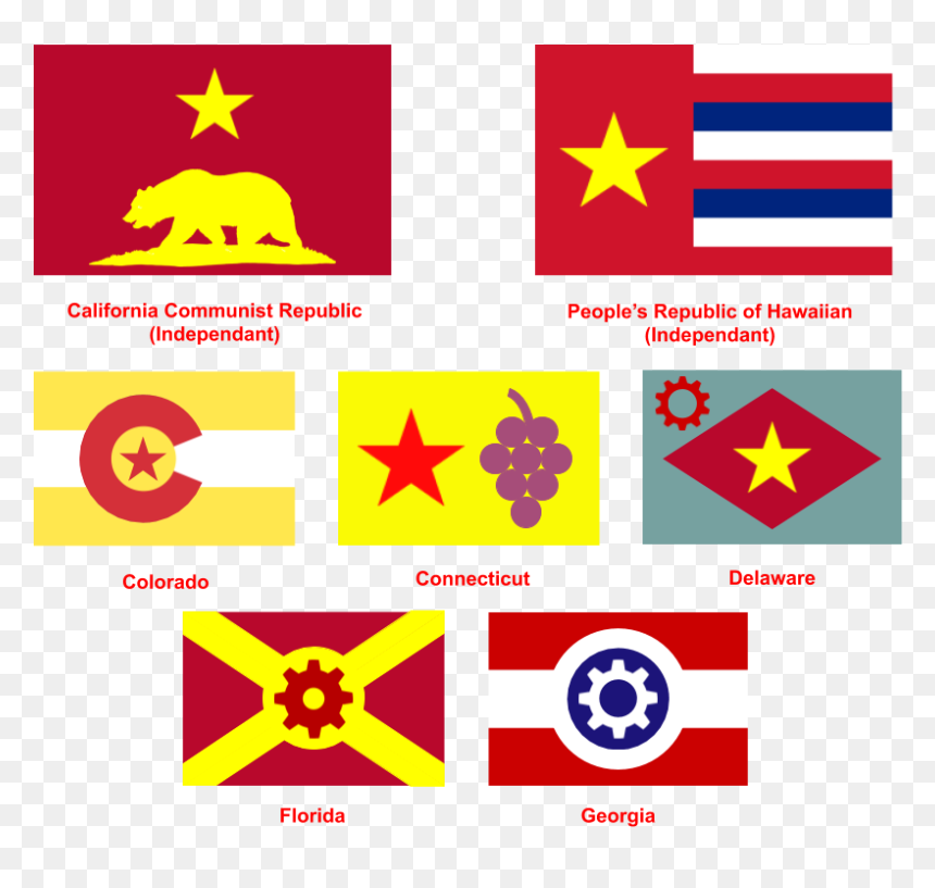 Communist Flag Of Delaware, HD Png Download - communist flag png