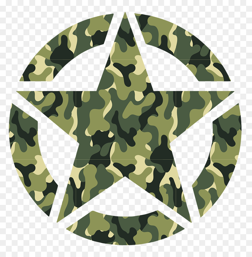 Military Star Vehicle Sticker - Army Star Silhouette, HD Png Download - military star png