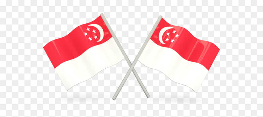 Two Wavy Flags - Flag Of Indonesia, HD Png Download - singapore flag png