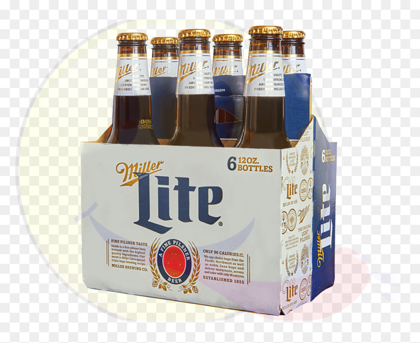 Miller Lite 6pk Bottles, HD Png Download - miller lite png