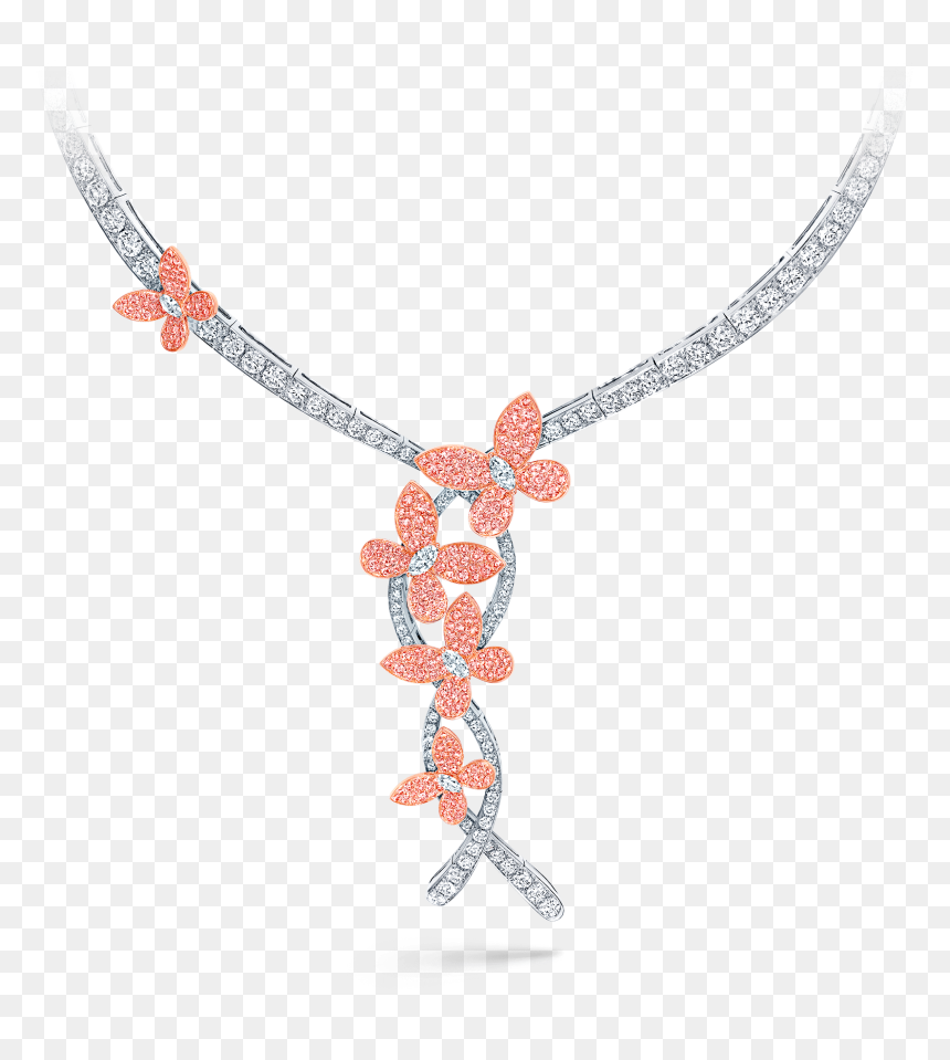 Pink Diamond Necklace Graff, HD Png Download - pink diamonds png
