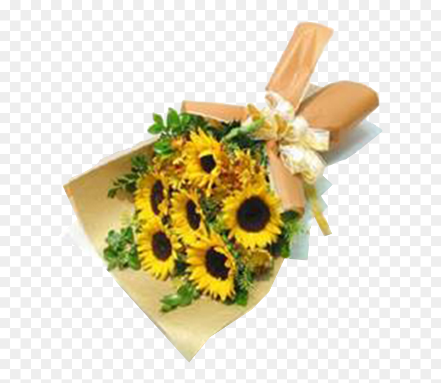 Ramo 12 Girasoles - Sunflower Bouquet, HD Png Download - girasoles png